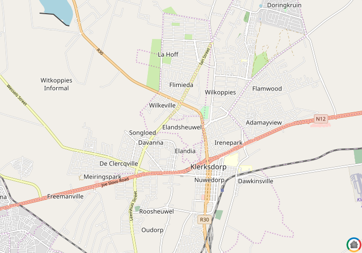 Map location of Elandsheuwel
